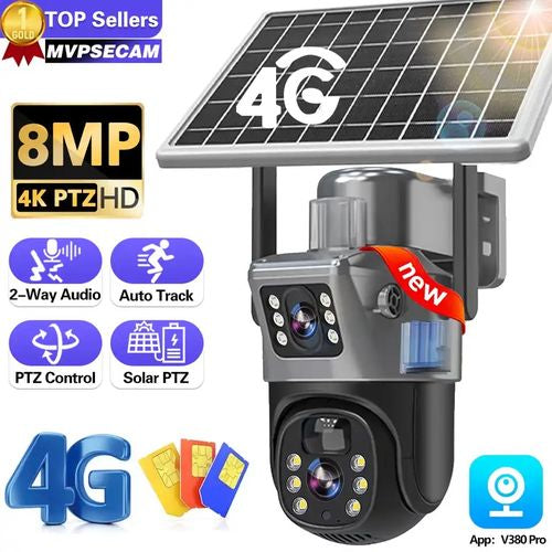 📷 كاميرا المراقبة Smart Net Camera – V380 تعمل بالطاقة الشمسية ☀️