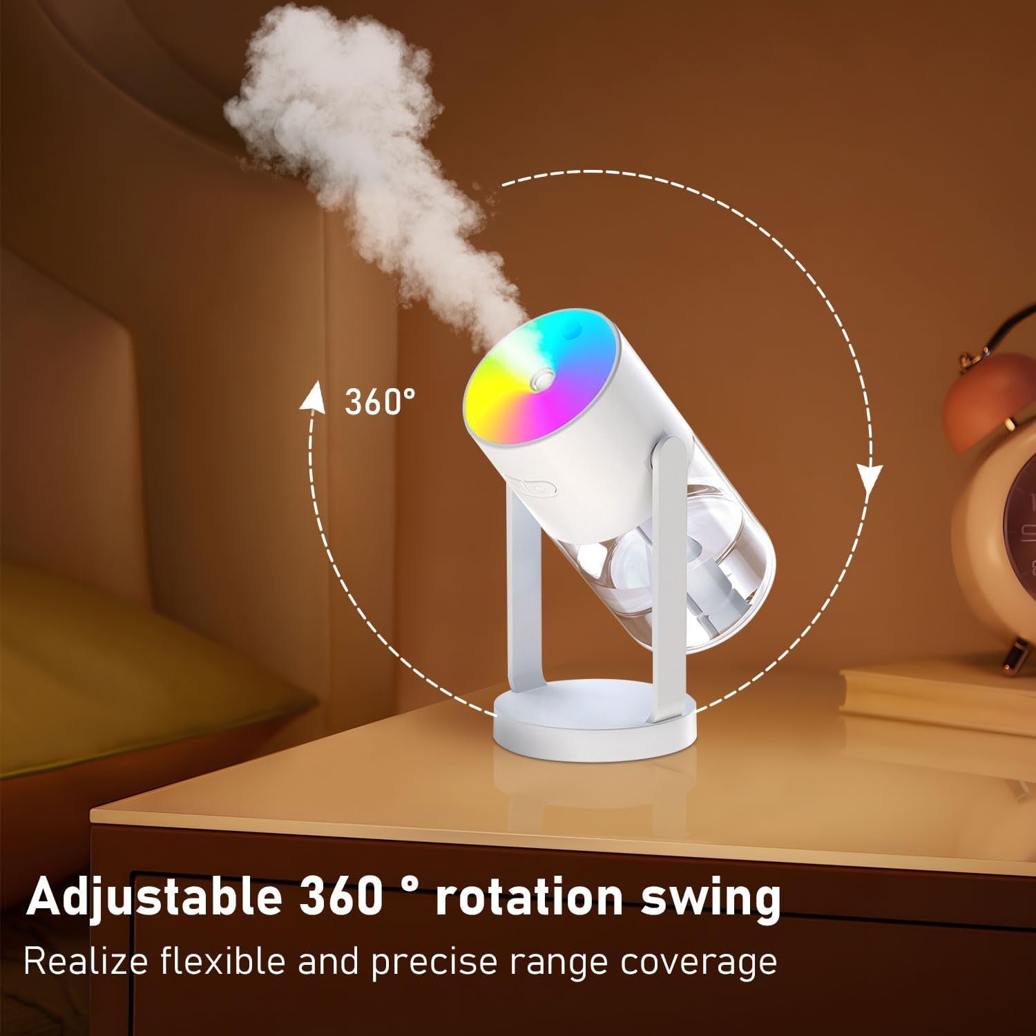 Humidificateur & Veilleuse 2-en-1 : Le Bien-être au Quotidien + HUILE OFFERT