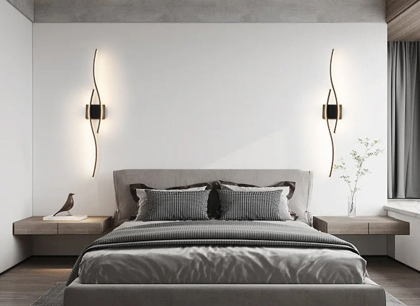 Applique Murale LED Moderne en Métal – Vague Silhouette (60cm)