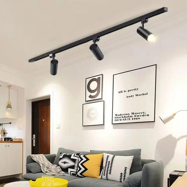Projecteur sur rail LED Noir 30W