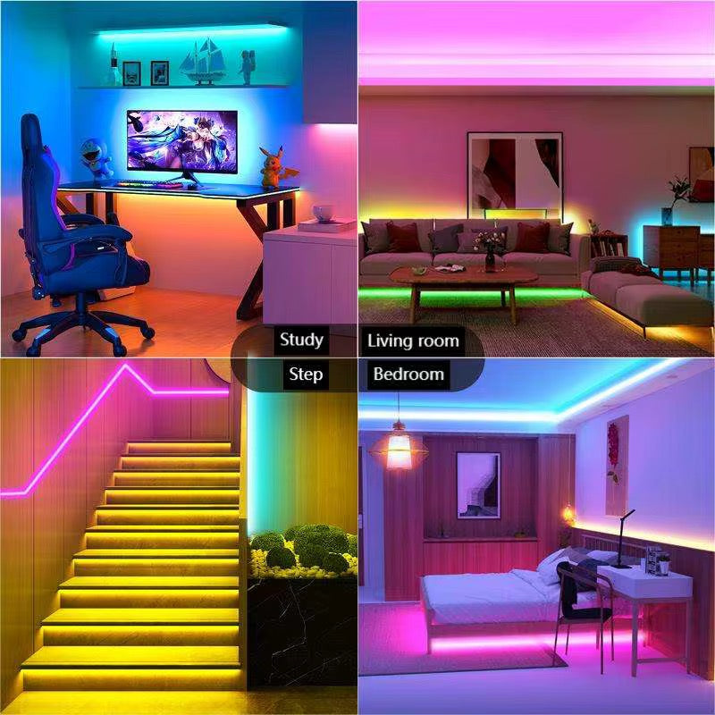 Bobine 100M LED RGB 5050 - Haute Intensité & Étanche (10mm) + Commande GRATUITE