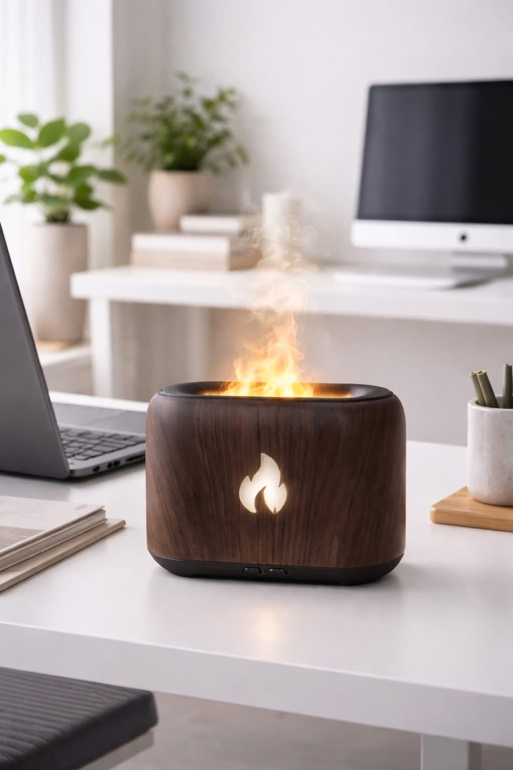 Diffuseur d'Huiles Essentielles "Flamme Mystique" – Effet Feu Réaliste & HUILE OFFERTE