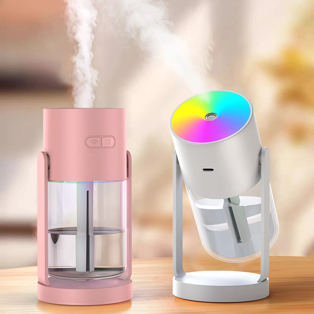 Humidificateur & Veilleuse 2-en-1 : Le Bien-être au Quotidien + HUILE OFFERT