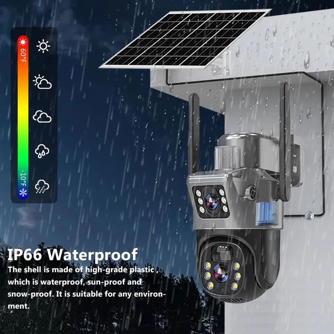 📷 كاميرا المراقبة Smart Net Camera – V380 تعمل بالطاقة الشمسية ☀️