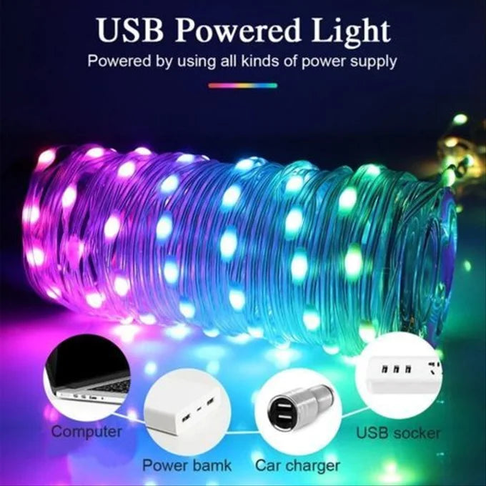 🌈 Guirlande LED RGB 10M – Contrôle Intelligent par Application & Télécommande