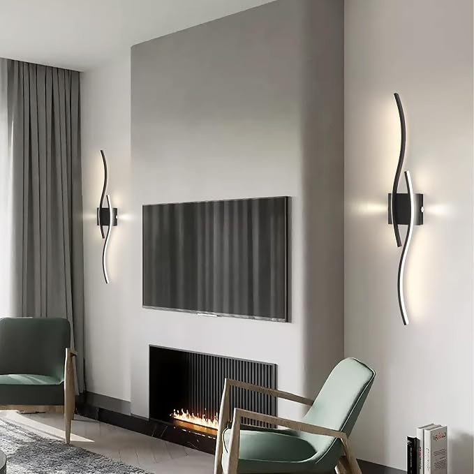Applique Murale LED Moderne en Métal – Vague Silhouette (60cm)