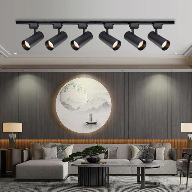 Projecteur sur rail LED Noir 30W