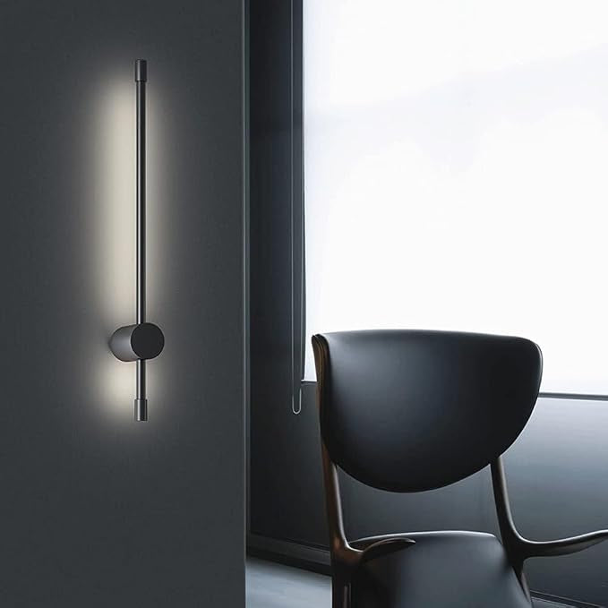Applique Murale LED Linéaire Minimaliste en Métal – 60cm Style Nordique (3 couleurs d’éclairage)