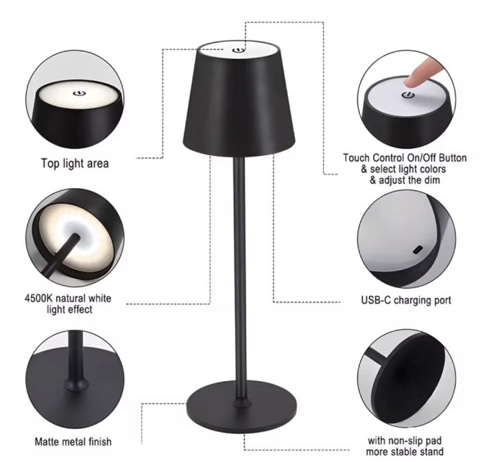 Lampe de table rechargeable