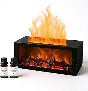 Diffuseur Effet Cheminée 3D – L’Élégance du Feu, le Soin de l’Air + Huile gratuit