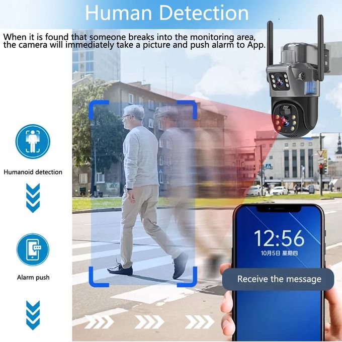 📷 كاميرا المراقبة Smart Net Camera – V380 تعمل بالطاقة الشمسية ☀️