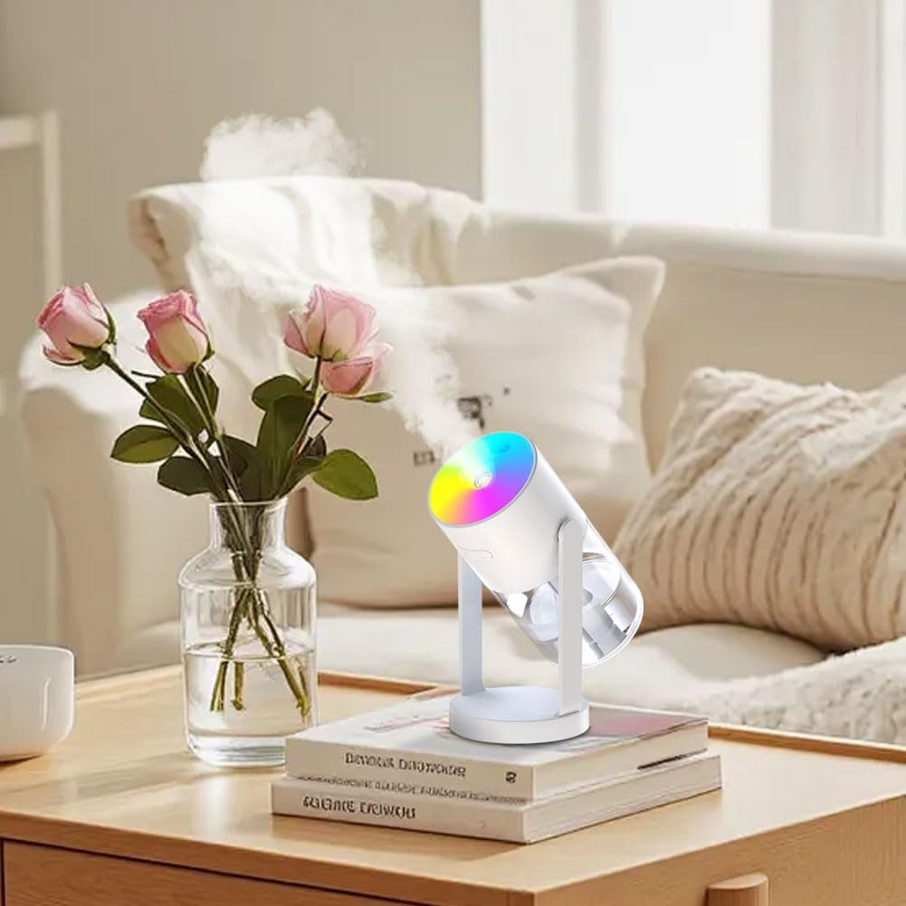 Humidificateur & Veilleuse 2-en-1 : Le Bien-être au Quotidien + HUILE OFFERT
