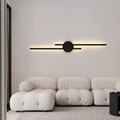 Applique Murale LED Linéaire 80 cm — Design Architectural Noir Mat (3 Couleurs d'Éclairage)