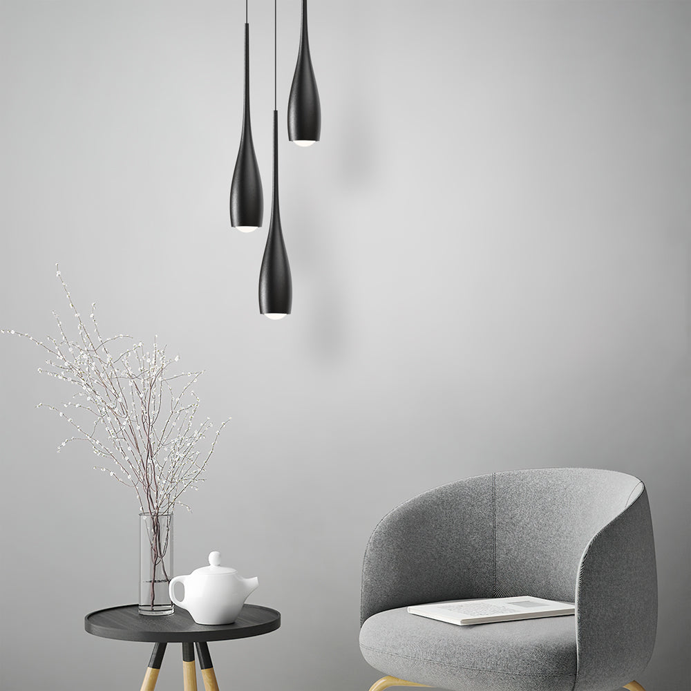 Suspension Aluminium avec lampe GU10