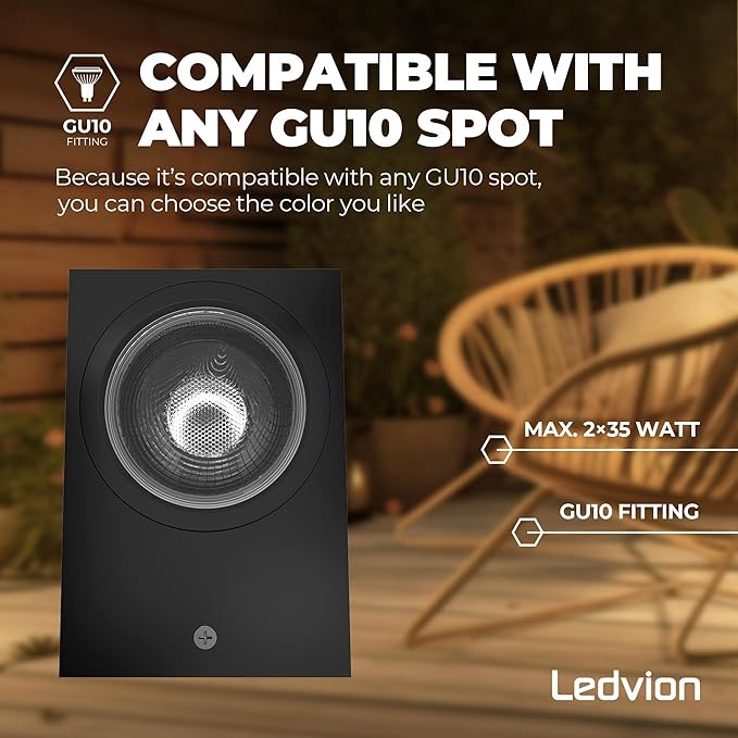 Applique aluminium avec lampe Gu10
