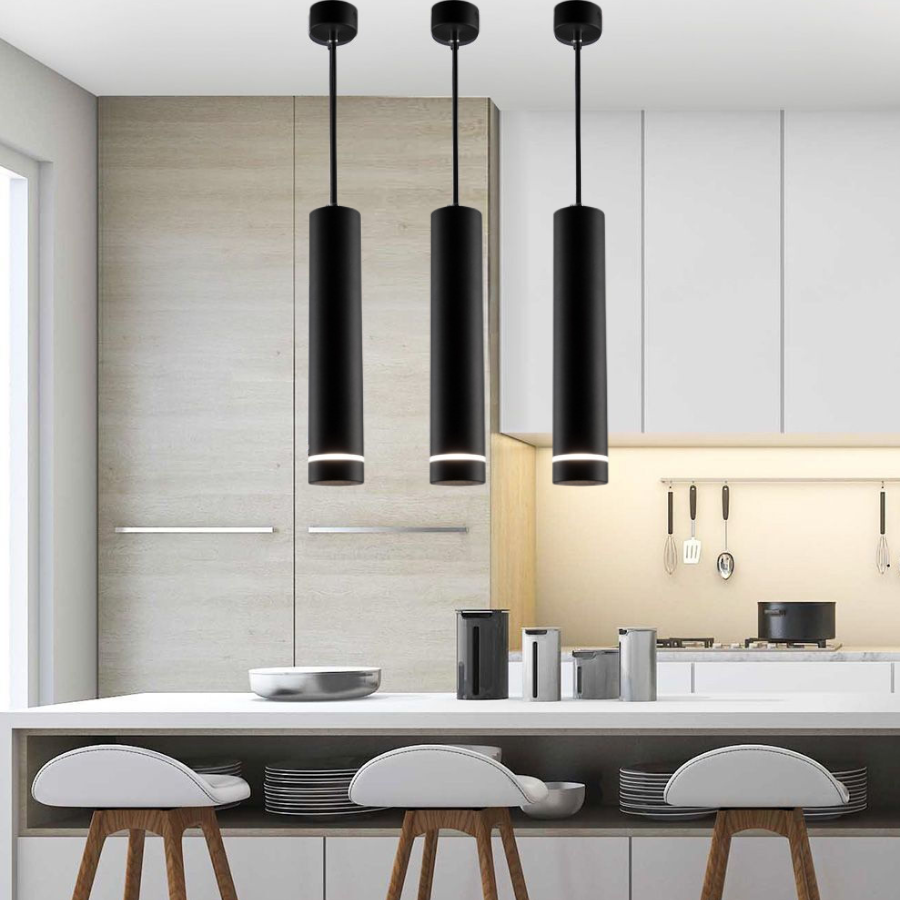 Suspension aluminium avec lampe Gu10